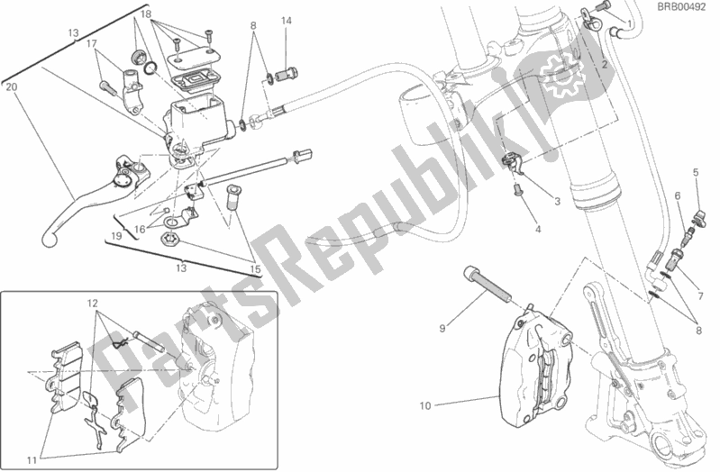 Todas las partes para Sistema De Freno Delantero de Ducati Scrambler Classic Thailand 803 2016